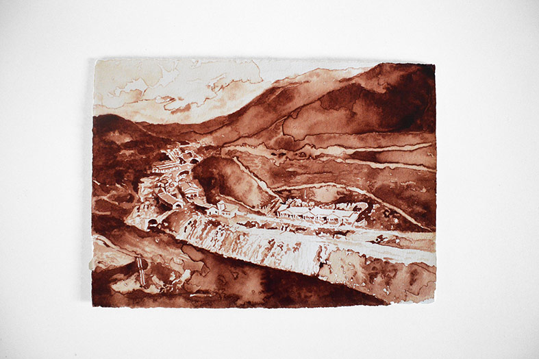 Javier ARCE. Engaña #4, 2015. Sangre del artista sobre papel Hahnemühle. 20 x 30 cm