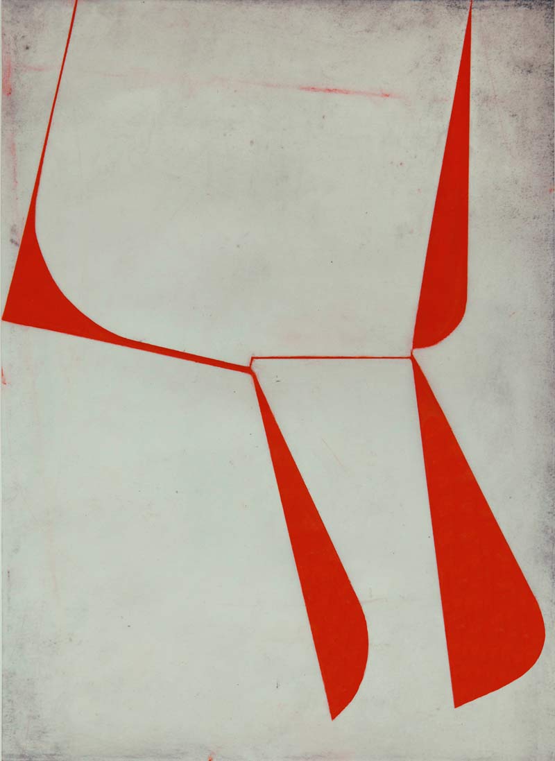 Katrin Bremermann. Untitled, 2014. Pintura sobre papel encerado. 40 x 30 cm